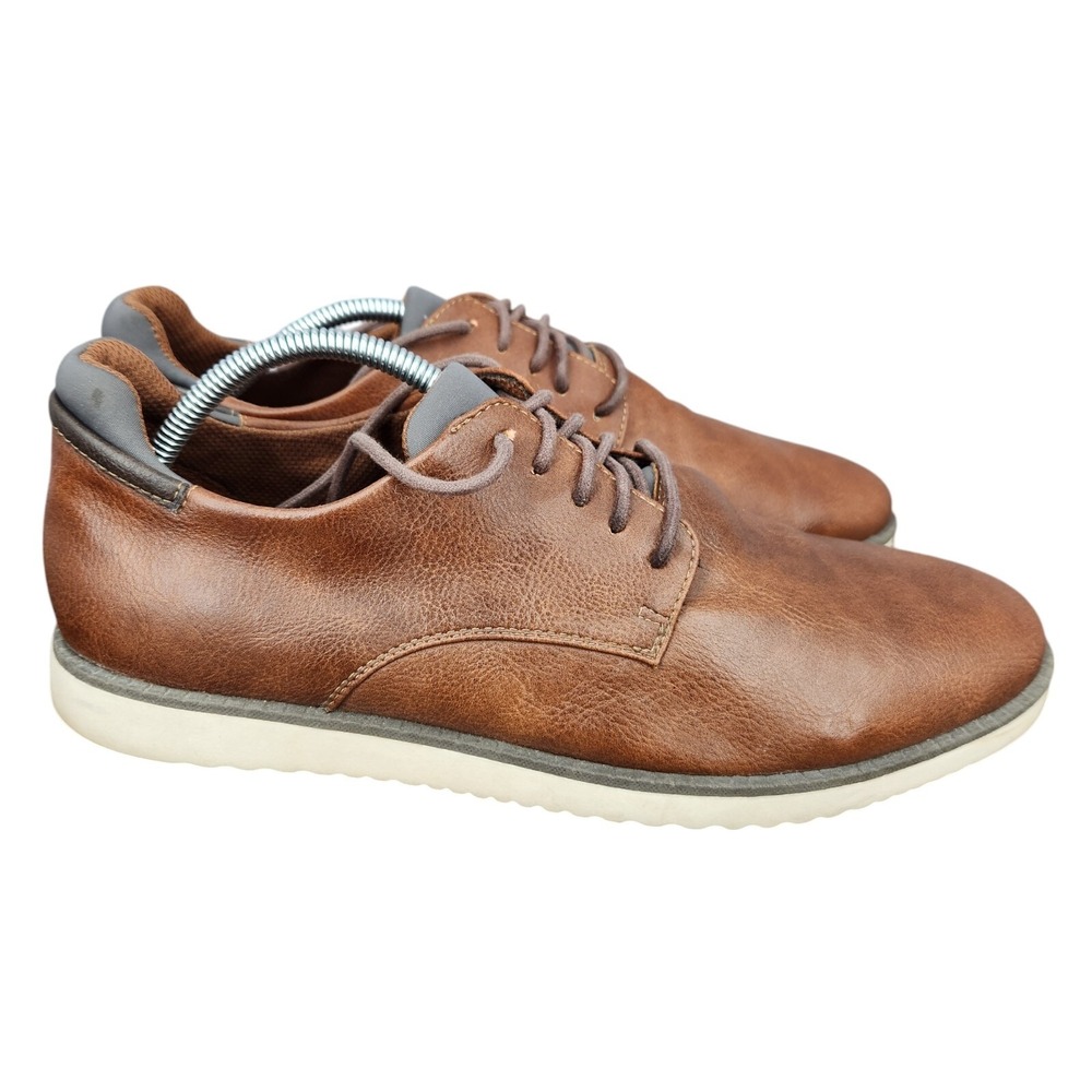 Dr Scholls Sneakers Mens 11 Wide Brown Leather‎ Sync Oxford Comfort Casual Shoes